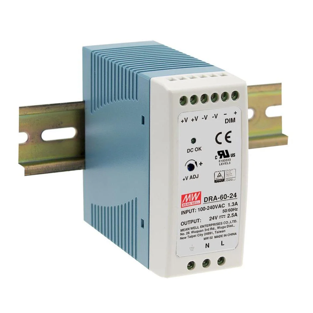 FUENTE DE ALIMENTACIÓN DR-60-24 MEAN WELL: FUENTE DE ALIMENTACIÓN DR-60-24 MEAN WELL